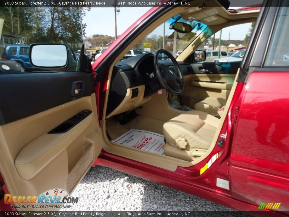 2003 Subaru Forester 2.5 XS Cayenne Red Pearl / Beige Photo #9