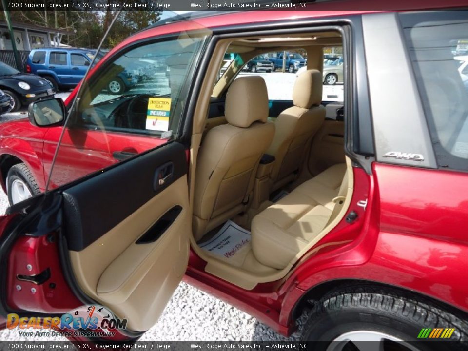 2003 Subaru Forester 2.5 XS Cayenne Red Pearl / Beige Photo #18
