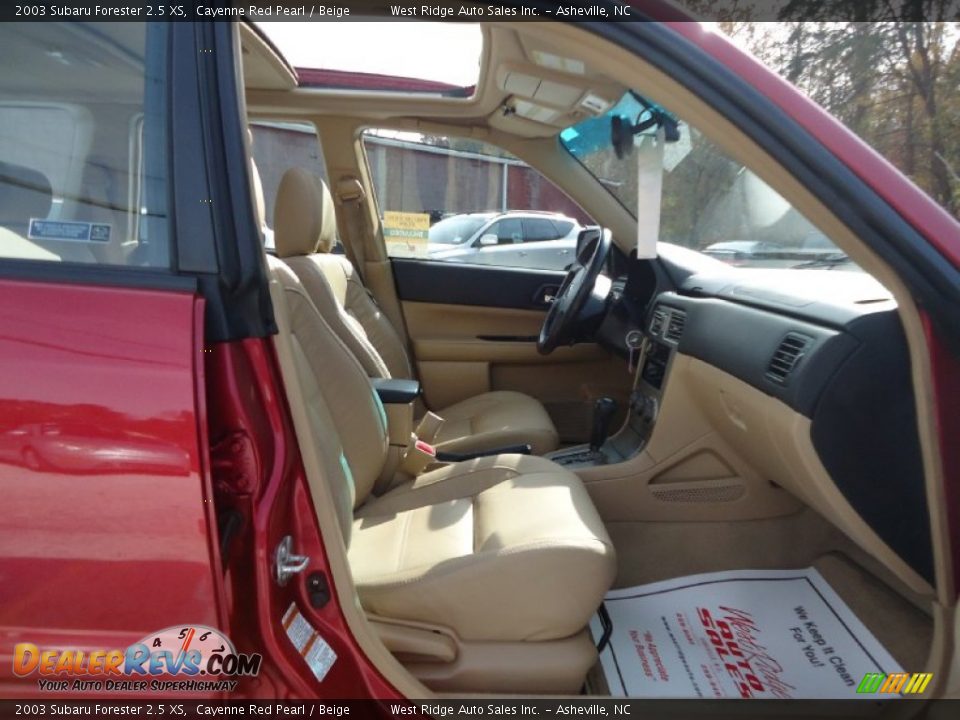 2003 Subaru Forester 2.5 XS Cayenne Red Pearl / Beige Photo #29