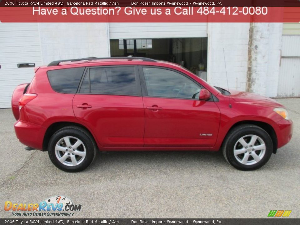 2006 Toyota RAV4 Limited 4WD Barcelona Red Metallic / Ash Photo #3