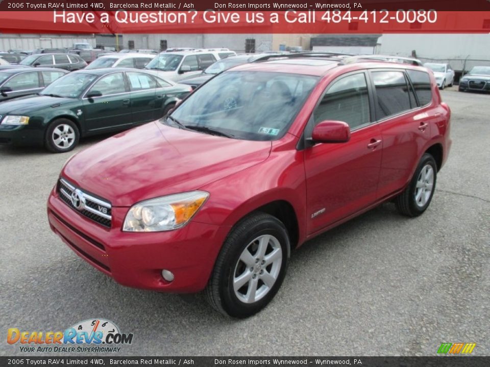 2006 Toyota RAV4 Limited 4WD Barcelona Red Metallic / Ash Photo #7