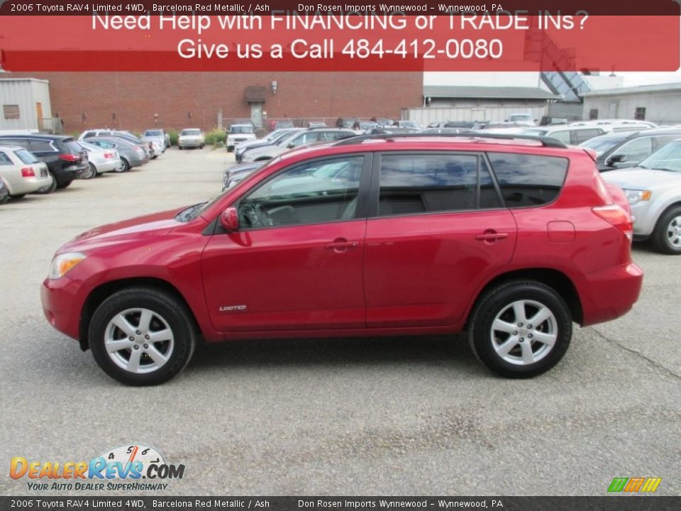 2006 Toyota RAV4 Limited 4WD Barcelona Red Metallic / Ash Photo #8