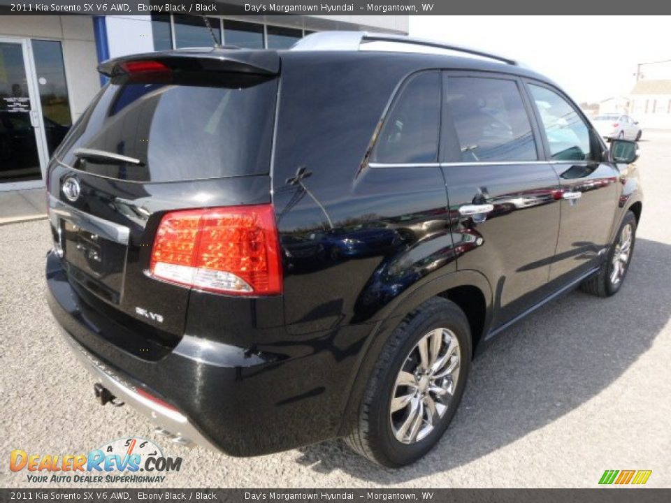 2011 Kia Sorento SX V6 AWD Ebony Black / Black Photo #3