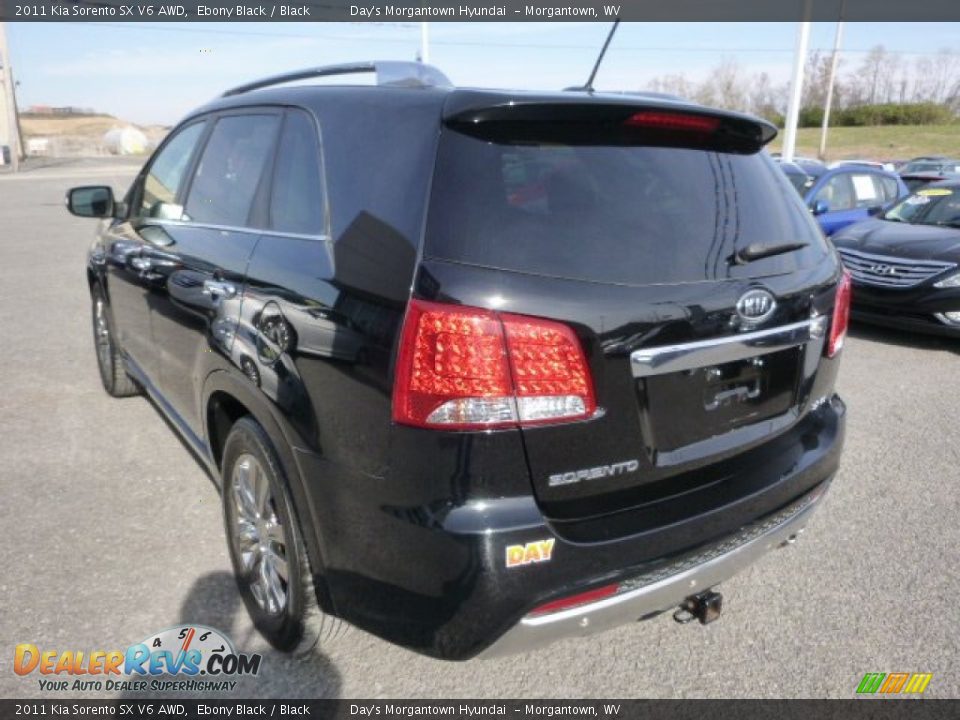 2011 Kia Sorento SX V6 AWD Ebony Black / Black Photo #5