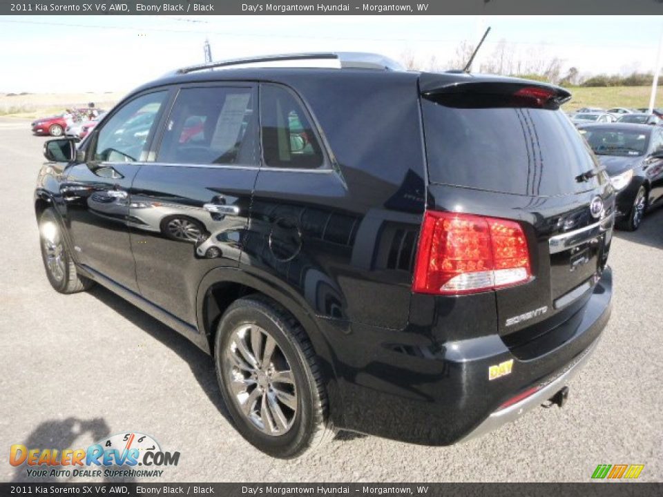 2011 Kia Sorento SX V6 AWD Ebony Black / Black Photo #8