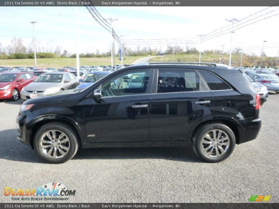 2011 Kia Sorento SX V6 AWD Ebony Black / Black Photo #9
