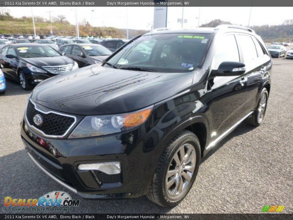 2011 Kia Sorento SX V6 AWD Ebony Black / Black Photo #10