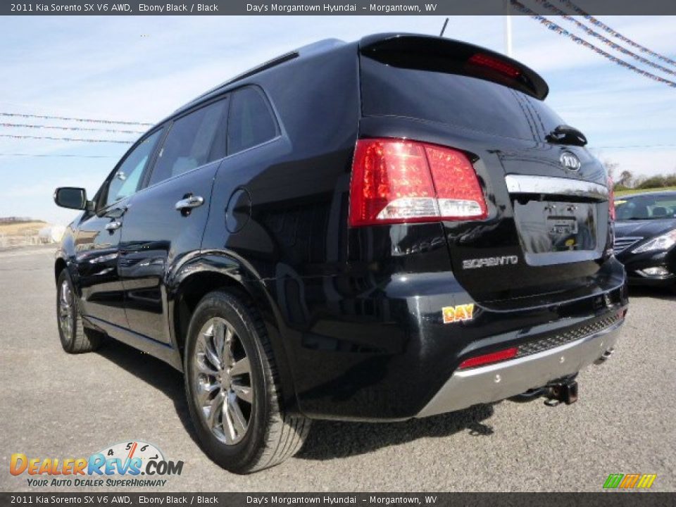 2011 Kia Sorento SX V6 AWD Ebony Black / Black Photo #14