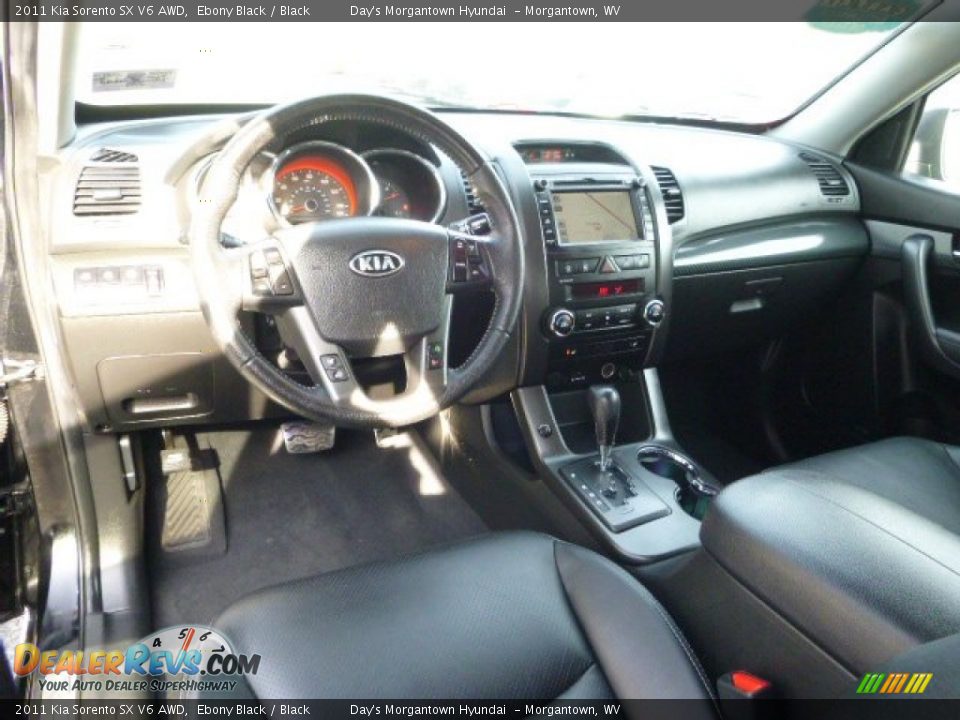 2011 Kia Sorento SX V6 AWD Ebony Black / Black Photo #24