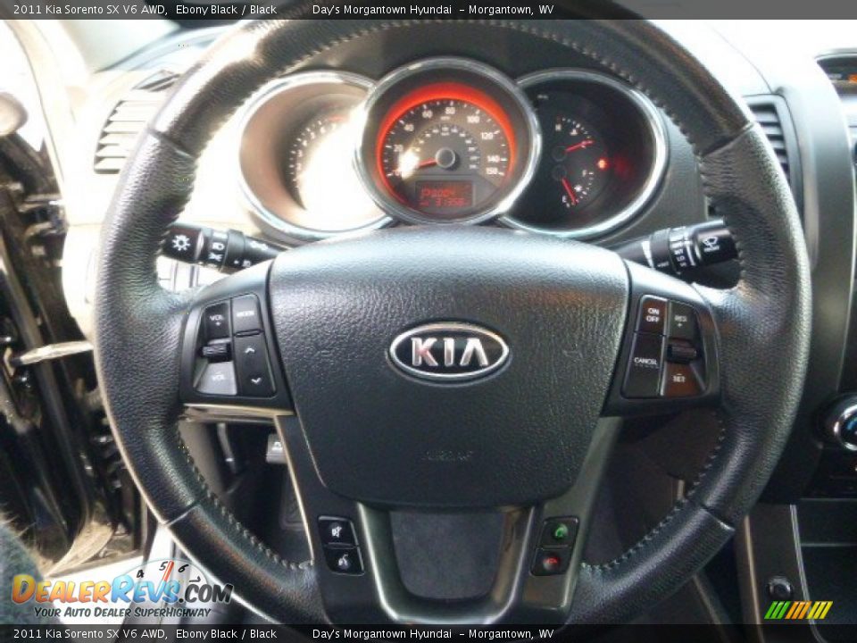 2011 Kia Sorento SX V6 AWD Ebony Black / Black Photo #32
