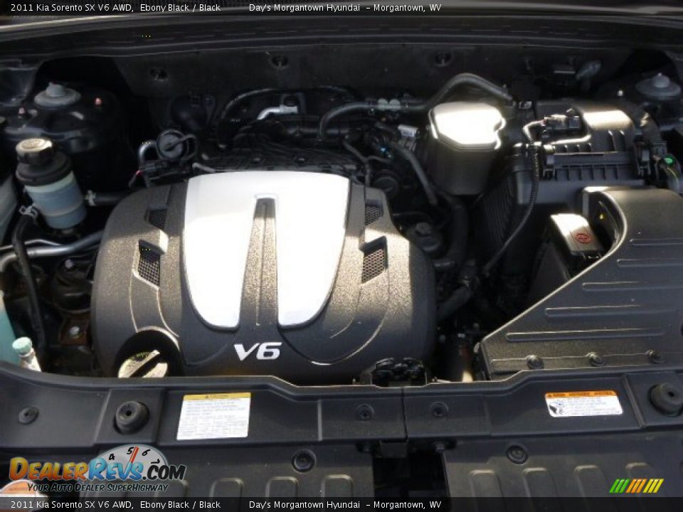 2011 Kia Sorento SX V6 AWD Ebony Black / Black Photo #36