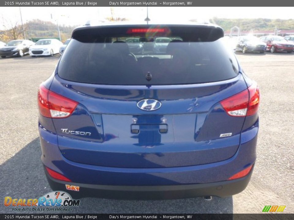 2015 Hyundai Tucson SE AWD Laguna Blue / Beige Photo #4