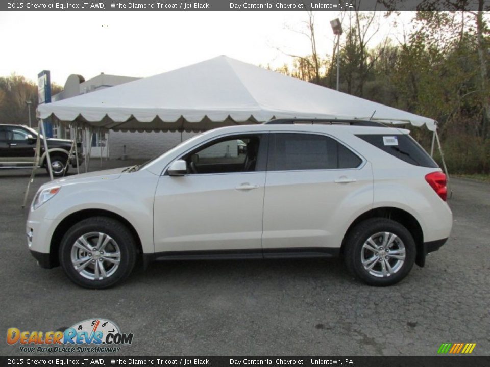 2015 Chevrolet Equinox LT AWD White Diamond Tricoat / Jet Black Photo #2
