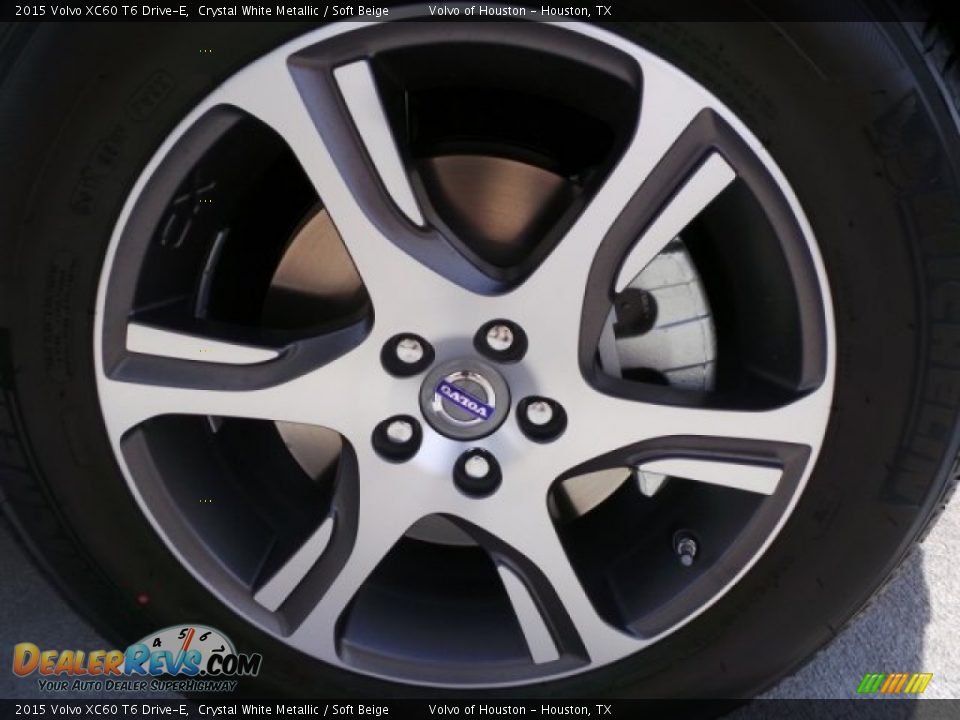 2015 Volvo XC60 T6 Drive-E Crystal White Metallic / Soft Beige Photo #8