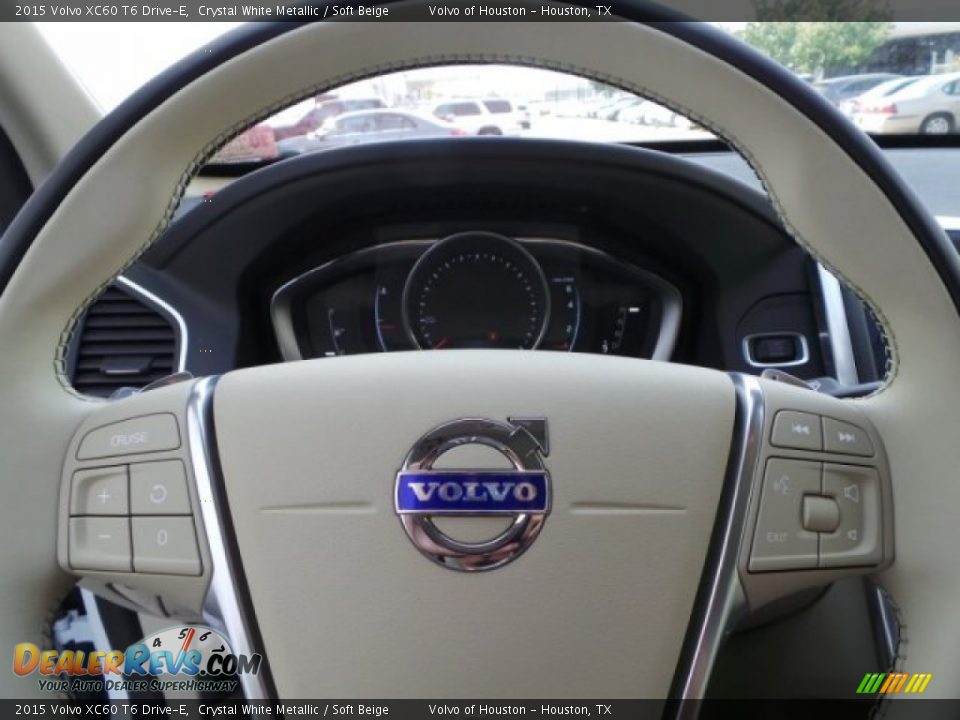 2015 Volvo XC60 T6 Drive-E Crystal White Metallic / Soft Beige Photo #20