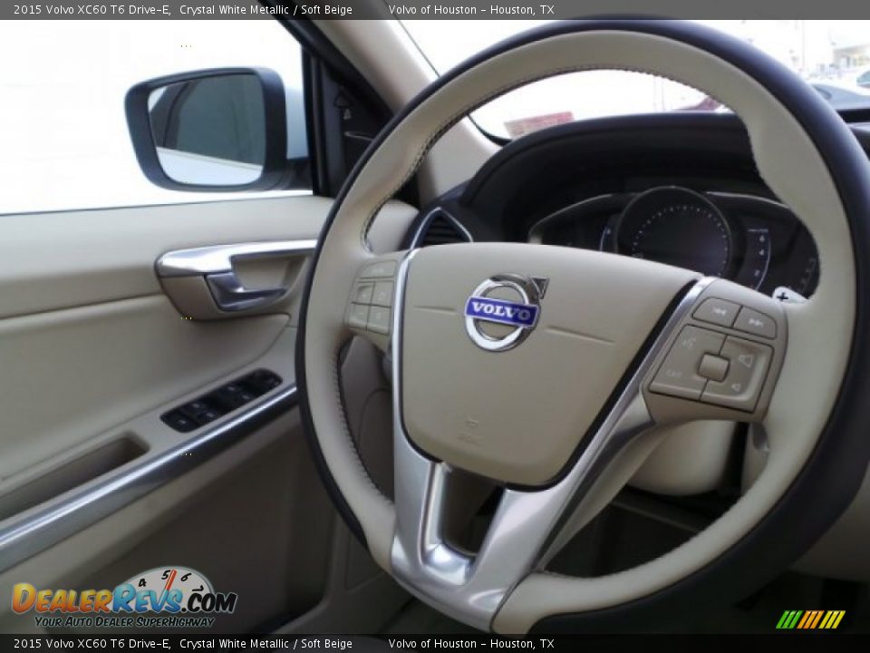 2015 Volvo XC60 T6 Drive-E Crystal White Metallic / Soft Beige Photo #26