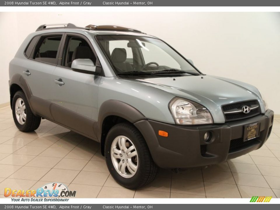 2008 Hyundai Tucson SE 4WD Alpine Frost / Gray Photo #1