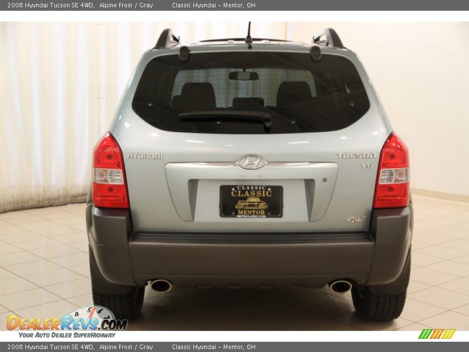 2008 Hyundai Tucson SE 4WD Alpine Frost / Gray Photo #14