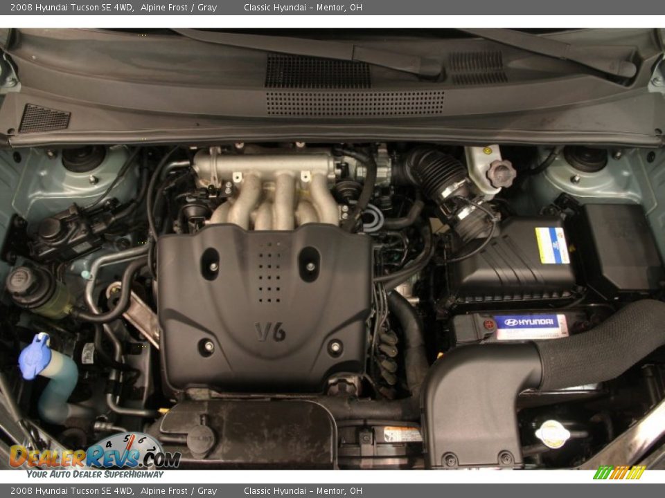2008 Hyundai Tucson SE 4WD Alpine Frost / Gray Photo #15