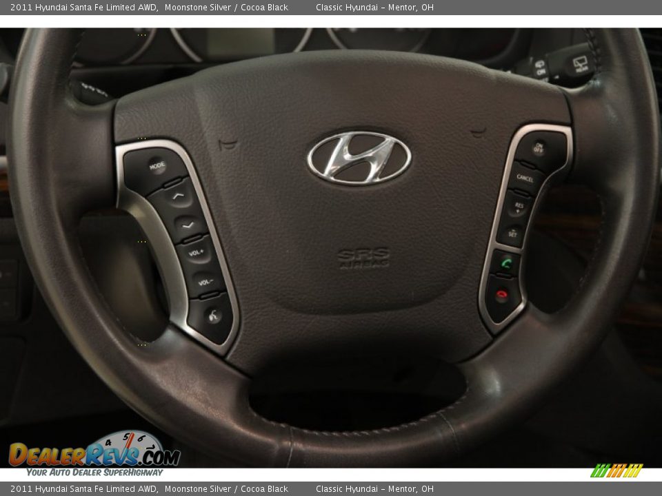2011 Hyundai Santa Fe Limited AWD Moonstone Silver / Cocoa Black Photo #6