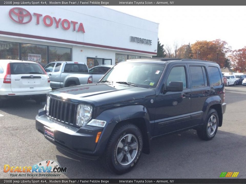 2008 Jeep Liberty Sport 4x4 Modern Blue Pearl / Pastel Pebble Beige Photo #1