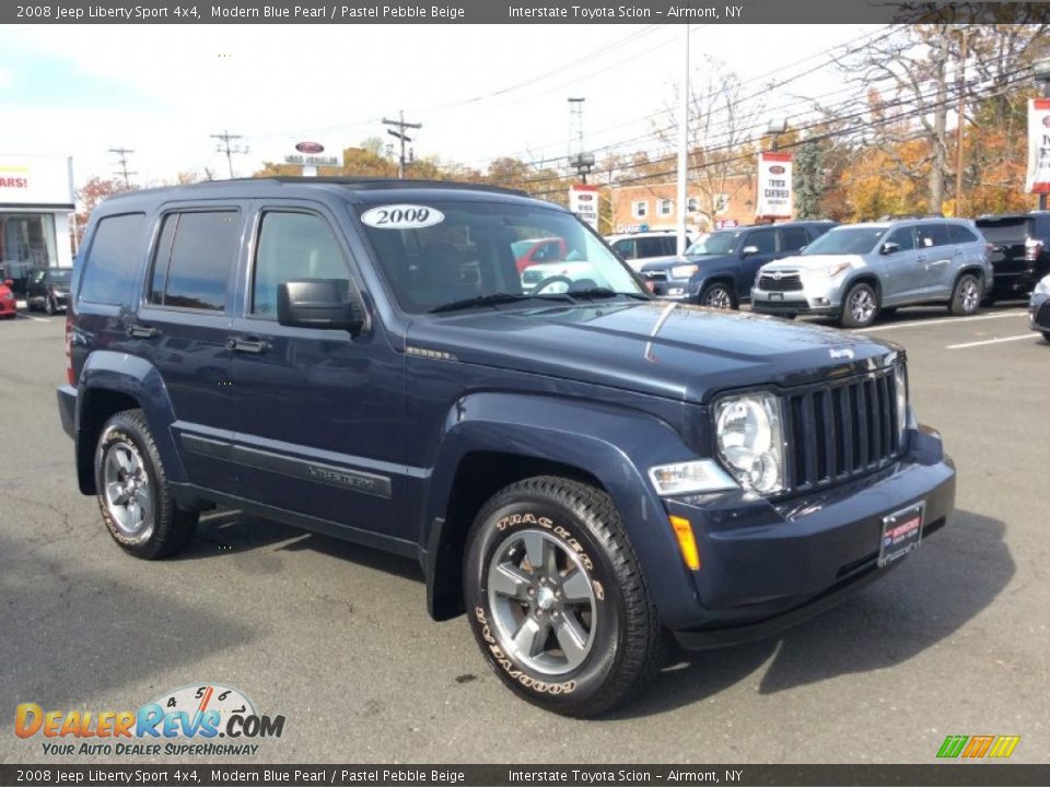2008 Jeep Liberty Sport 4x4 Modern Blue Pearl / Pastel Pebble Beige Photo #3