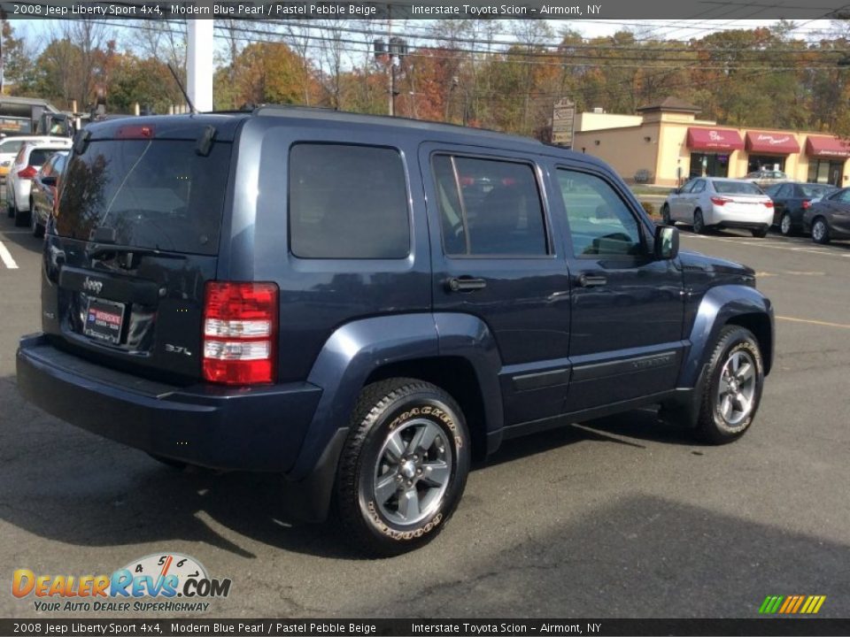2008 Jeep Liberty Sport 4x4 Modern Blue Pearl / Pastel Pebble Beige Photo #4