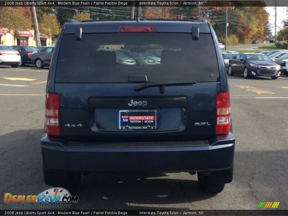 2008 Jeep Liberty Sport 4x4 Modern Blue Pearl / Pastel Pebble Beige Photo #5