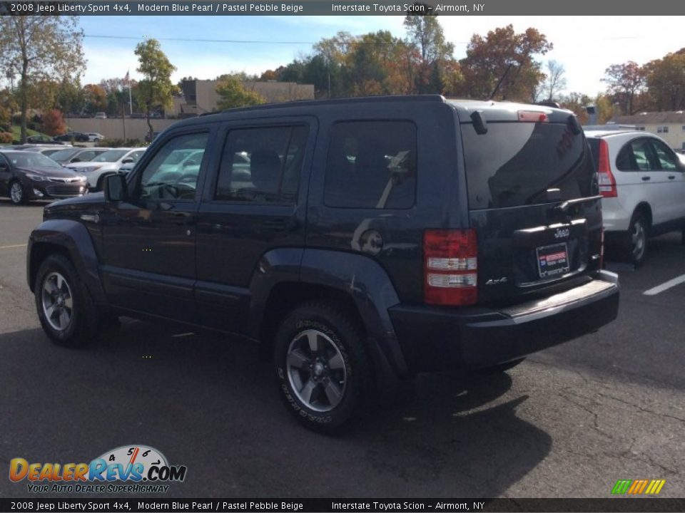2008 Jeep Liberty Sport 4x4 Modern Blue Pearl / Pastel Pebble Beige Photo #6