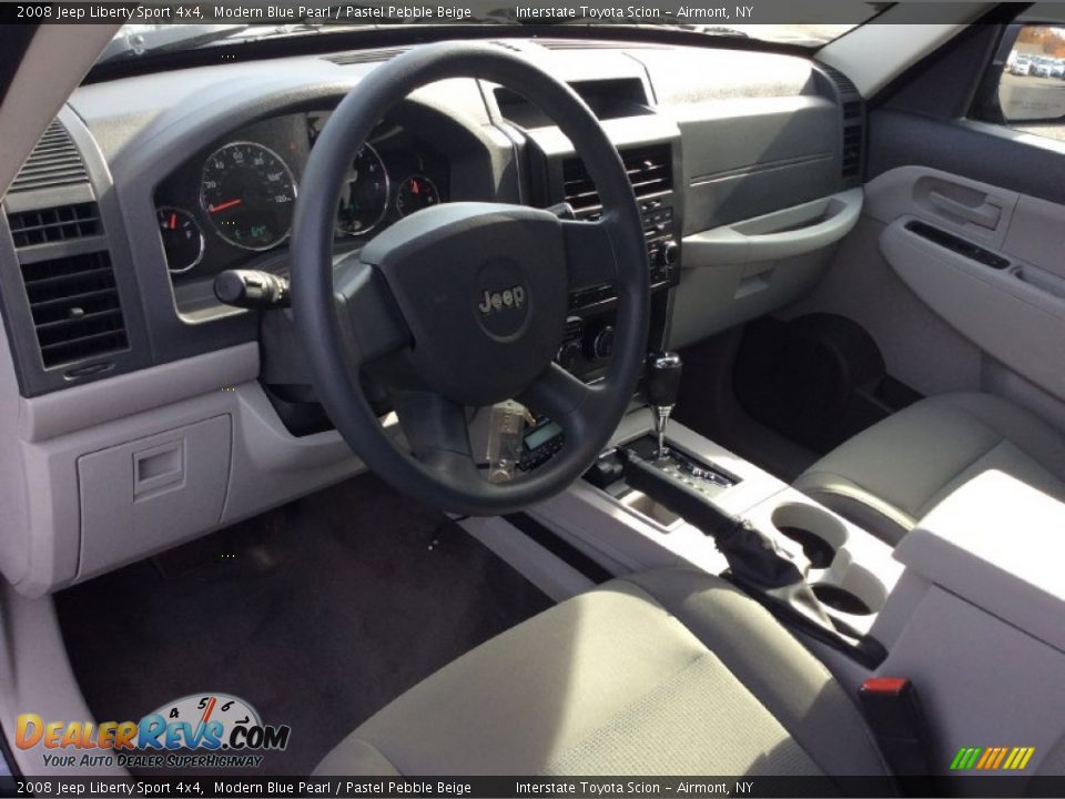 2008 Jeep Liberty Sport 4x4 Modern Blue Pearl / Pastel Pebble Beige Photo #9