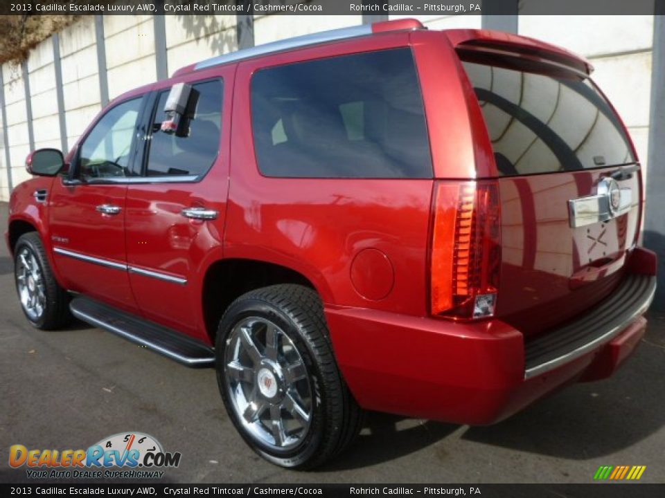 2013 Cadillac Escalade Luxury AWD Crystal Red Tintcoat / Cashmere/Cocoa Photo #11