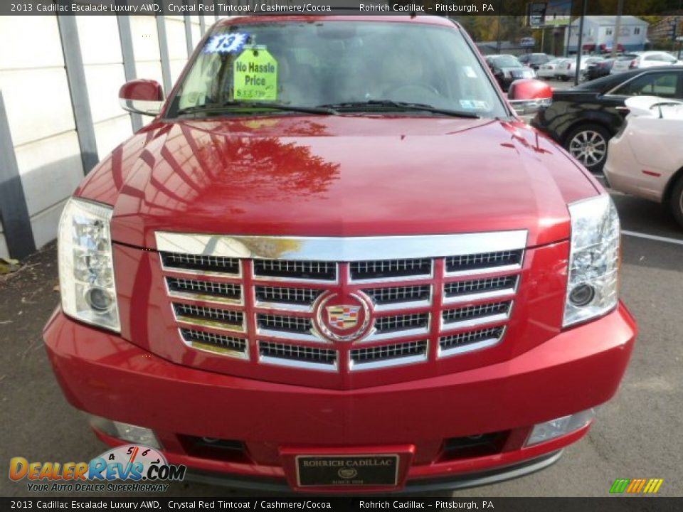2013 Cadillac Escalade Luxury AWD Crystal Red Tintcoat / Cashmere/Cocoa Photo #14