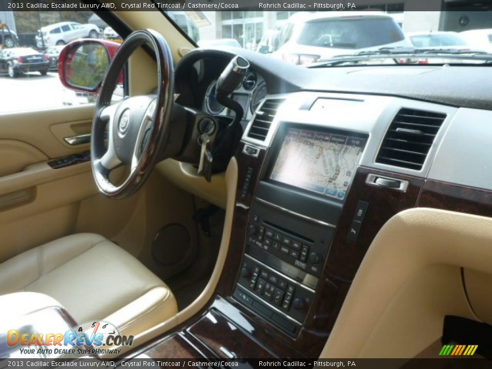 2013 Cadillac Escalade Luxury AWD Crystal Red Tintcoat / Cashmere/Cocoa Photo #16