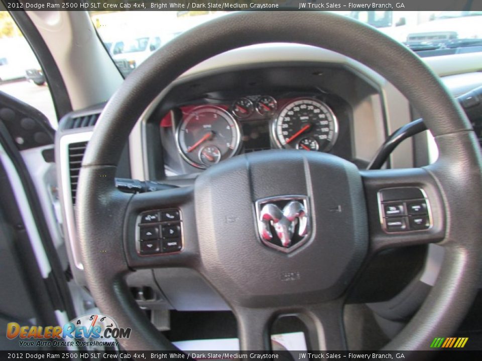 2012 Dodge Ram 2500 HD SLT Crew Cab 4x4 Bright White / Dark Slate/Medium Graystone Photo #28