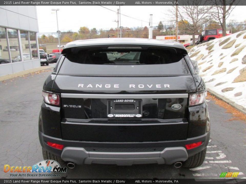 2015 Land Rover Range Rover Evoque Pure Plus Santorini Black Metallic / Ebony Photo #5