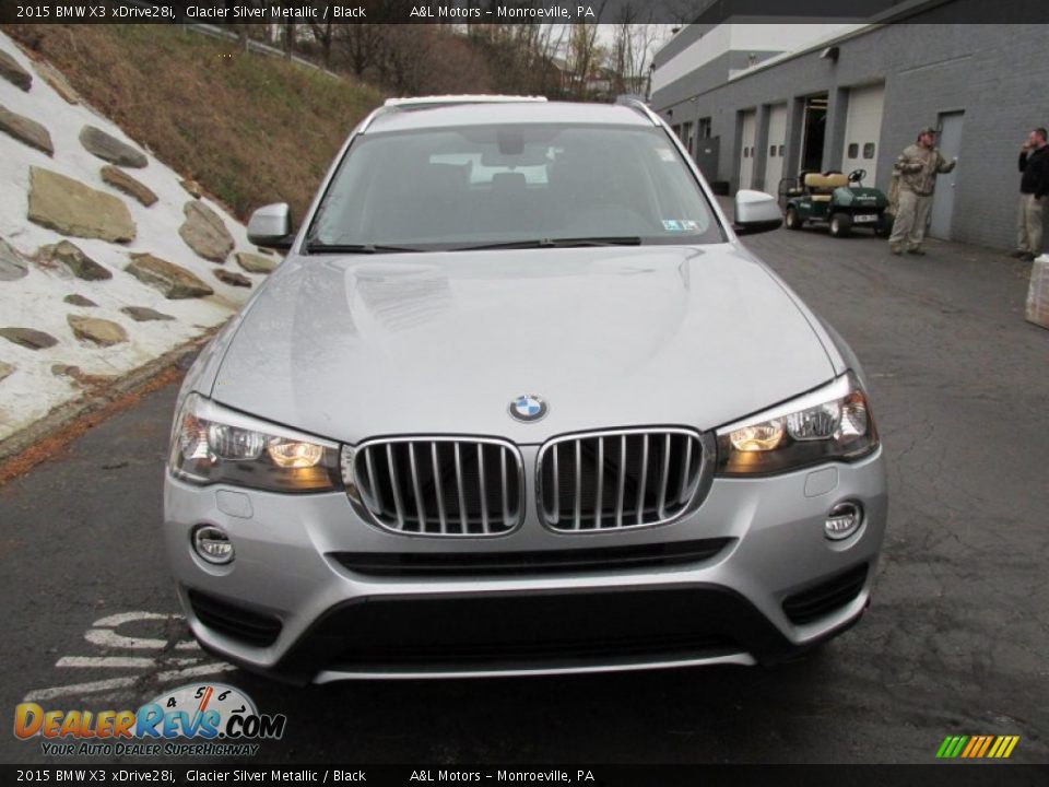 2015 BMW X3 xDrive28i Glacier Silver Metallic / Black Photo #9