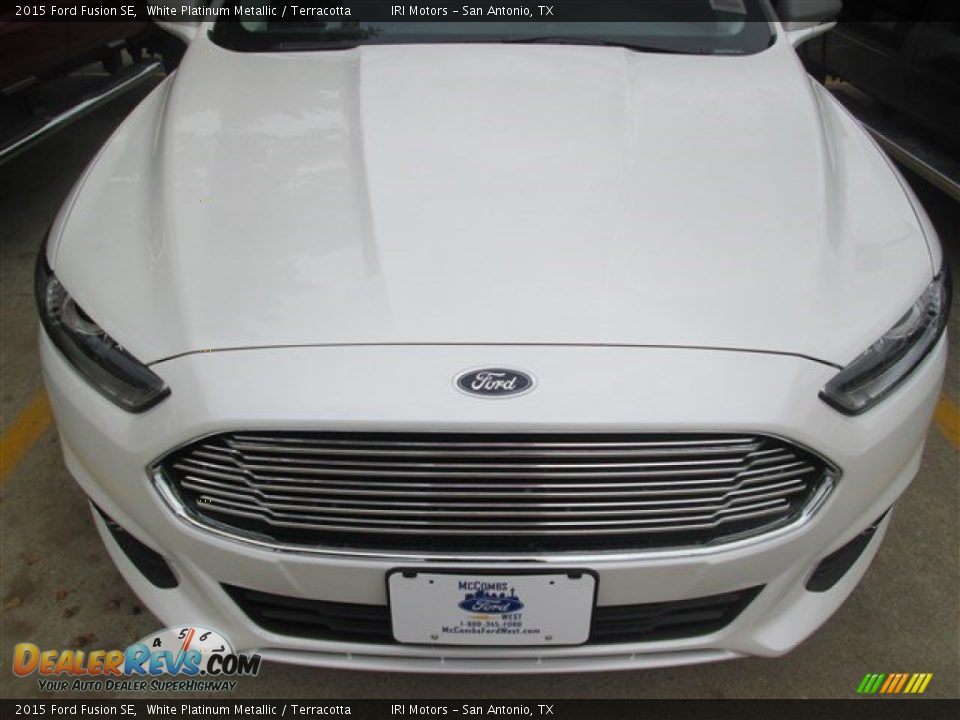 2015 Ford Fusion SE White Platinum Metallic / Terracotta Photo #14