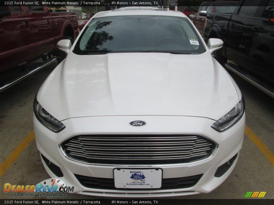 2015 Ford Fusion SE White Platinum Metallic / Terracotta Photo #15
