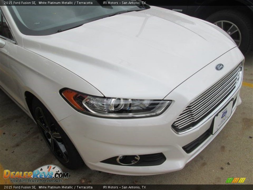 2015 Ford Fusion SE White Platinum Metallic / Terracotta Photo #16