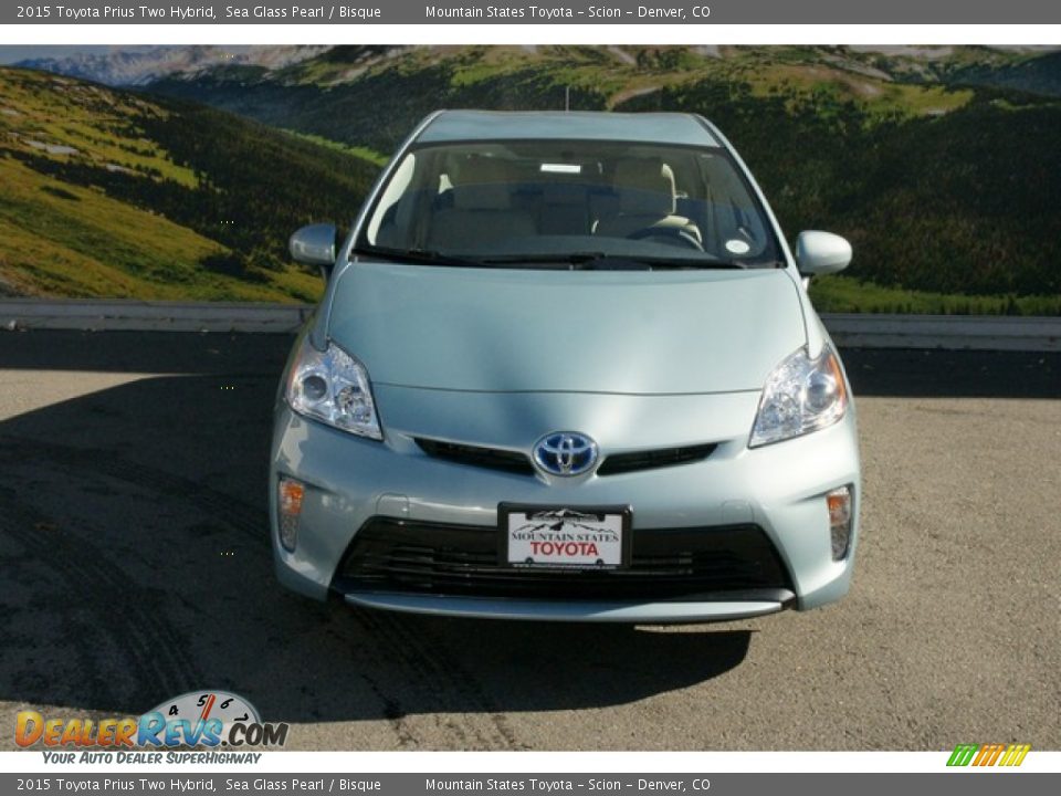 2015 Toyota Prius Two Hybrid Sea Glass Pearl / Bisque Photo #2