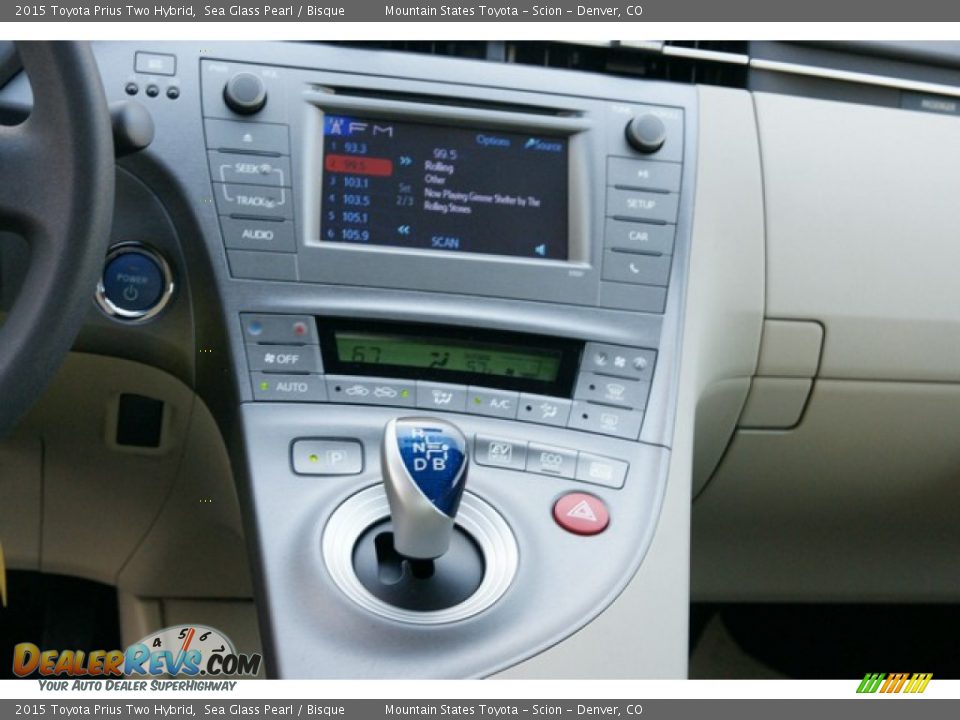 2015 Toyota Prius Two Hybrid Sea Glass Pearl / Bisque Photo #6