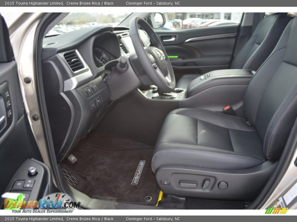 Black Interior - 2015 Toyota Highlander Limited Photo #6