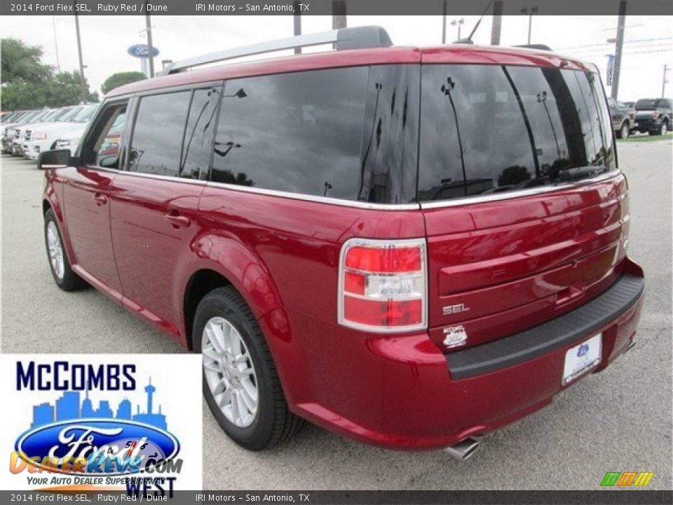 2014 Ford Flex SEL Ruby Red / Dune Photo #3