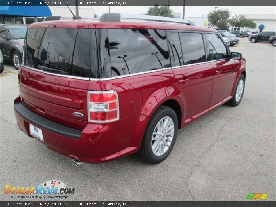 2014 Ford Flex SEL Ruby Red / Dune Photo #7