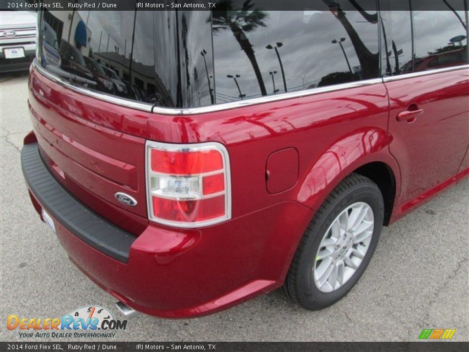 2014 Ford Flex SEL Ruby Red / Dune Photo #8