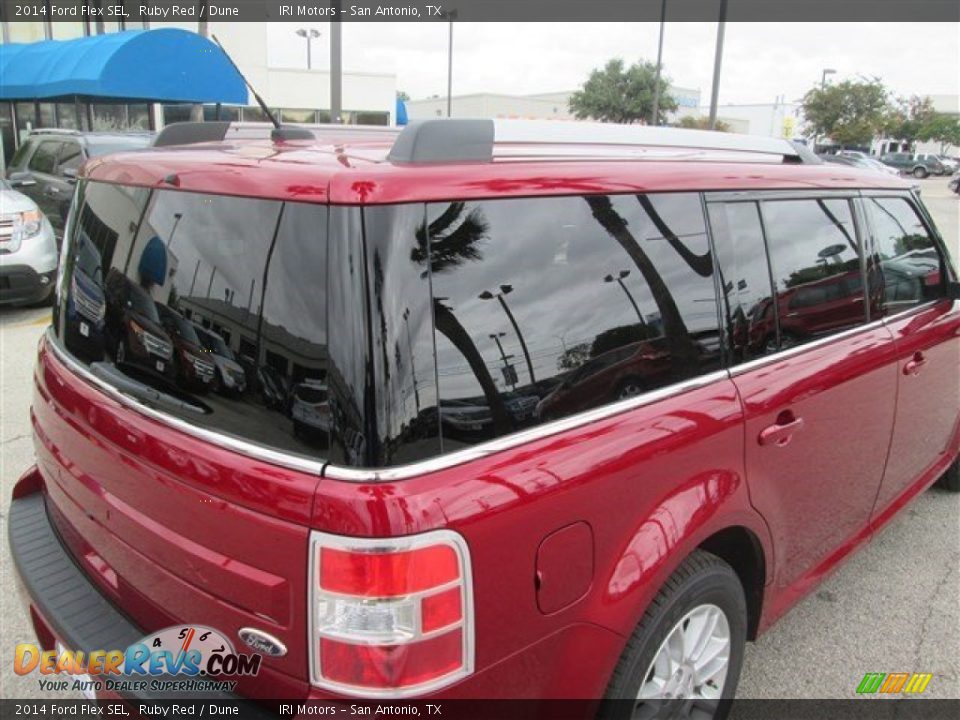 2014 Ford Flex SEL Ruby Red / Dune Photo #9
