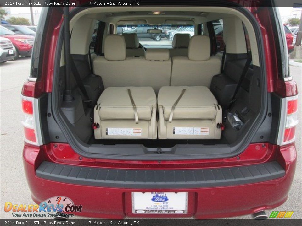 2014 Ford Flex SEL Ruby Red / Dune Photo #10