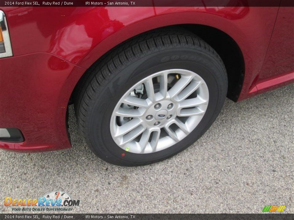 2014 Ford Flex SEL Ruby Red / Dune Photo #15