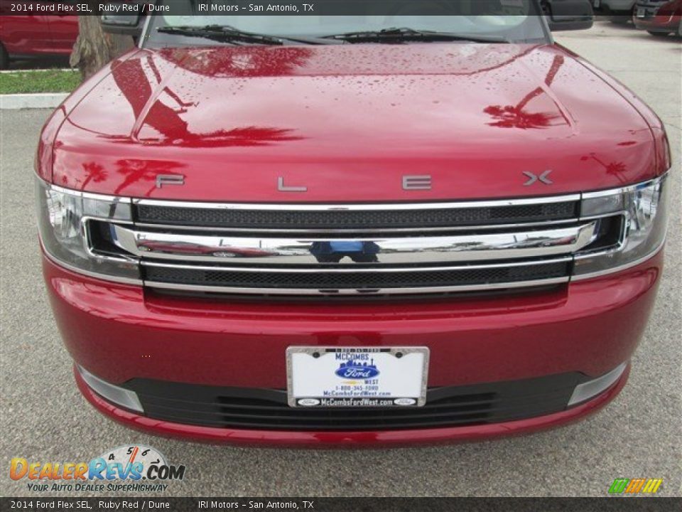 2014 Ford Flex SEL Ruby Red / Dune Photo #16