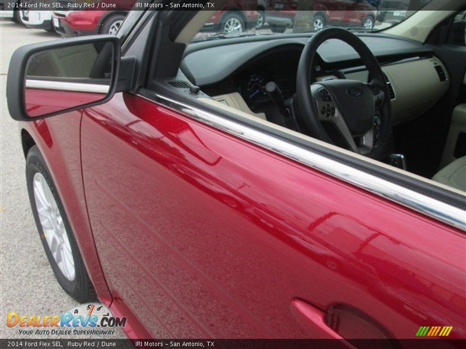 2014 Ford Flex SEL Ruby Red / Dune Photo #23